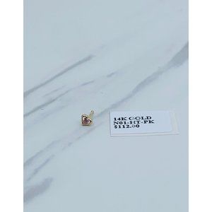 ❤️ 14k Gold nose ring heart ❤️  stud nose ❤️